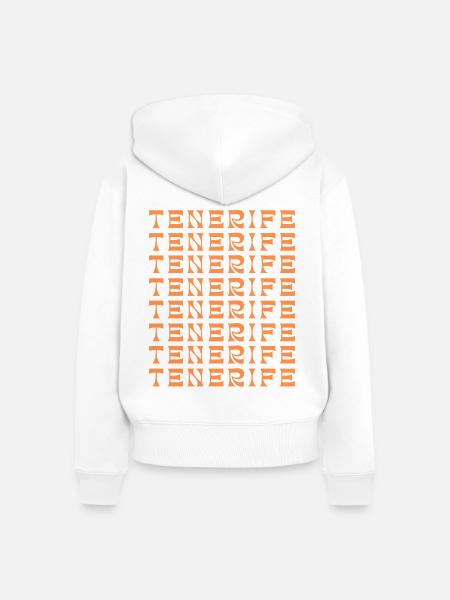 Teneriffas Rastermuster - Frauen Premium Bio Zip Hoodie - Weiß