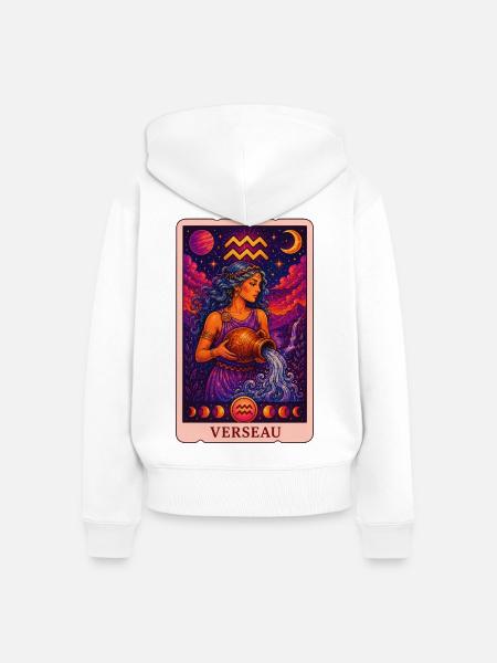Wassermann-Tarot - Frauen Premium Bio Zip Hoodie - Weiß