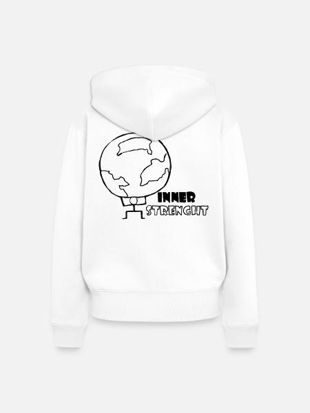 inner strength - Frauen Premium Bio Zip Hoodie - Weiß