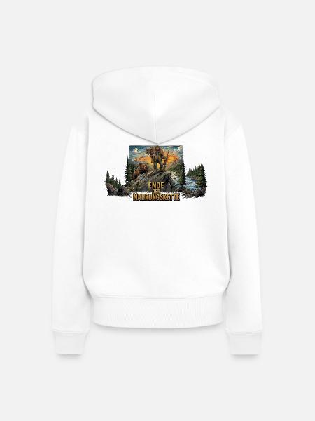 Ende_der_Nahrungskette_-_Jaeger - Frauen Premium Bio Zip Hoodie - Weiß