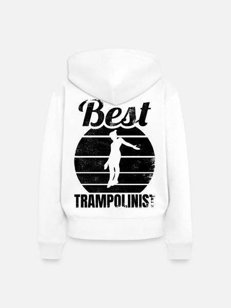 Bester Trampolinspringer - Frauen Premium Bio Zip Hoodie - Weiß
