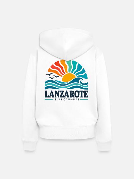 Lanzarote - Islas Canarias - Kanaren - Spanien - Frauen Premium Bio Zip Hoodie - Weiß
