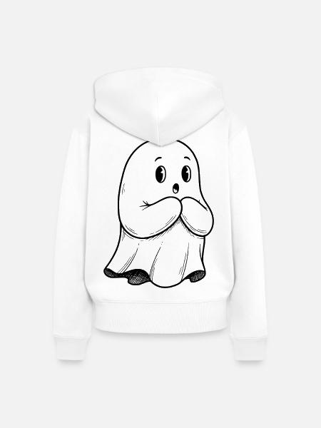 Lustiger Geist - Frauen Premium Bio Zip Hoodie - Weiß