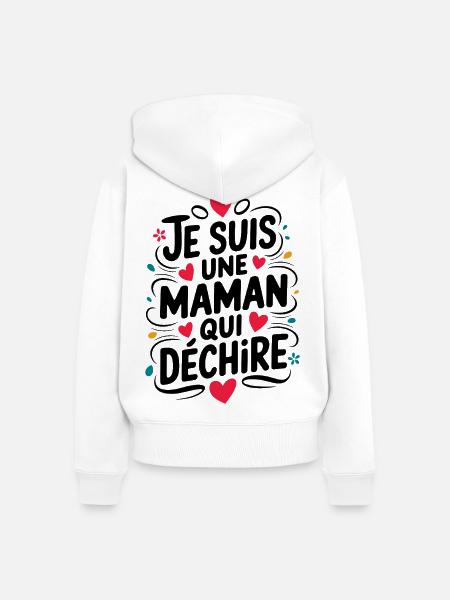 Ich bin eine Killer-Mutter - Frauen Premium Bio Zip Hoodie - Weiß