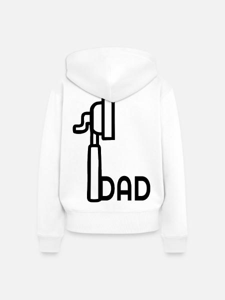 Espresso-Kaffeemaschine-Papa - Frauen Premium Bio Zip Hoodie - Weiß