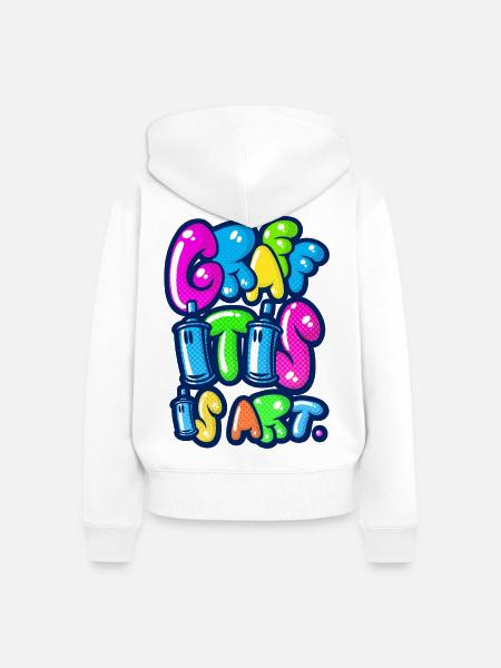 Graffitis Kunst multi - Frauen Premium Bio Zip Hoodie - Weiß