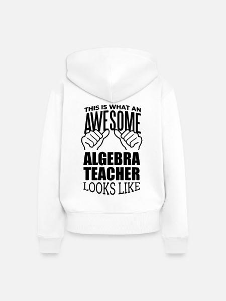 Algebra Algebra Algebra - Frauen Premium Bio Zip Hoodie - Weiß