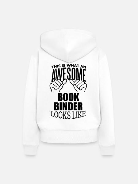 Buchbinder Buchbinder Buchbinder Buchbinder - Frauen Premium Bio Zip Hoodie - Weiß