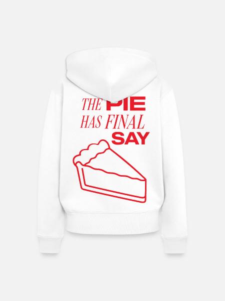 Kuchen – The Pie Has Final Say - Frauen Premium Bio Zip Hoodie - Weiß