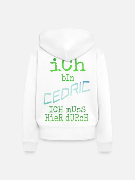 Cedric als Vorname - Frauen Premium Bio Zip Hoodie - Weiß