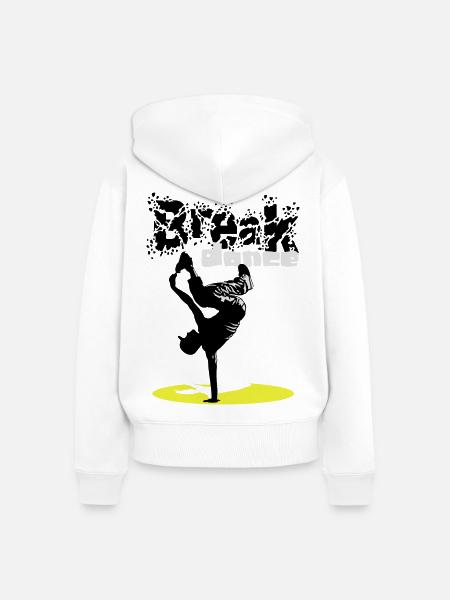 Breakdance flex - Frauen Premium Bio Zip Hoodie - Weiß