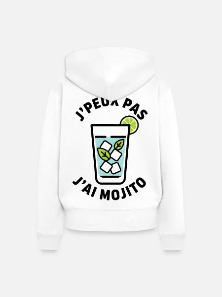 Lime Mint Eisglas - Frauen Premium Bio Zip Hoodie - Weiß