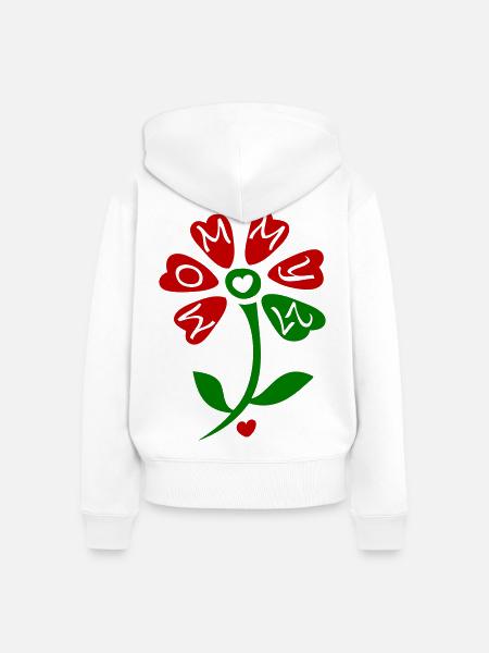Mommy 2027 - Frauen Premium Bio Zip Hoodie - Weiß