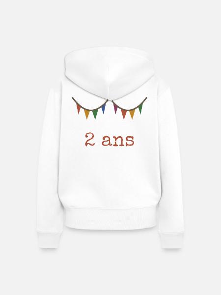 2. 2 JAHRE - Frauen Premium Bio Zip Hoodie - Weiß