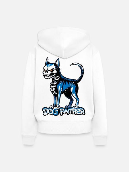 Hunde Vater - Frauen Premium Bio Zip Hoodie - Weiß