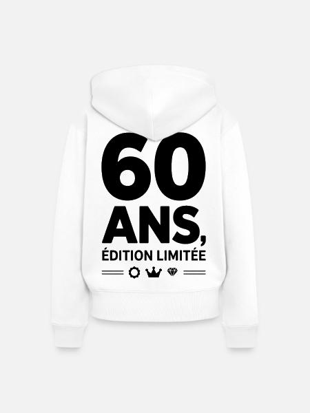 60 Jahre limitierte Auflage - Frauen Premium Bio Zip Hoodie - Weiß
