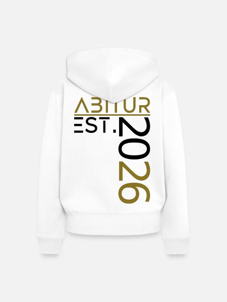 Abitur 2026 - Frauen Premium Bio Zip Hoodie - Weiß