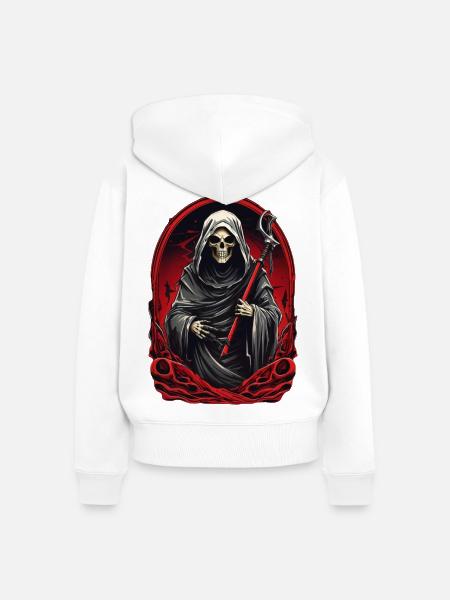 Sensenmann - Frauen Premium Bio Zip Hoodie - Weiß