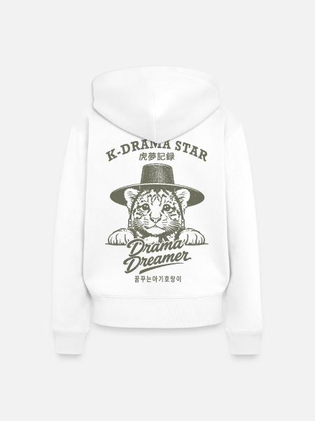 K-Drama Star – Träumender Babytiger - Frauen Premium Bio Zip Hoodie - Weiß