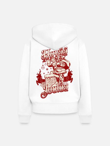 Frohe Weihnachten - Frauen Premium Bio Zip Hoodie - Weiß