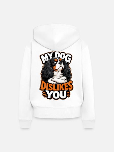 Kavallerier King Charles Spaniel - Frauen Premium Bio Zip Hoodie - Weiß
