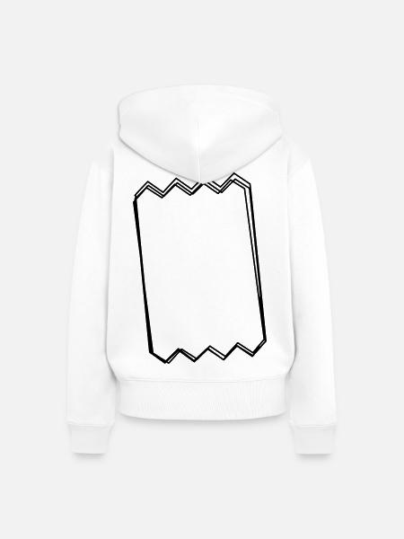Kassenbon handgezeichnet - Frauen Premium Bio Zip Hoodie - Weiß