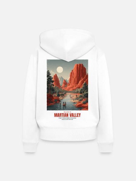 MArtian valley - Frauen Premium Bio Zip Hoodie - Weiß