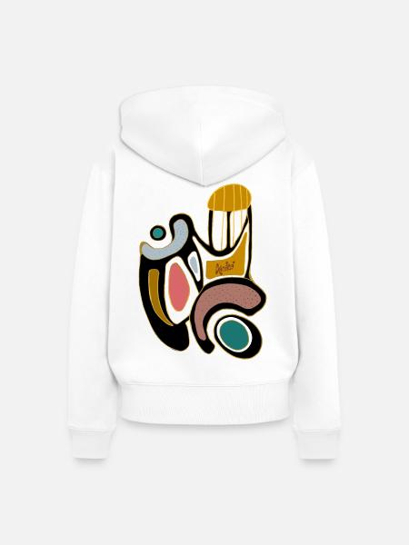 minimalist - Frauen Premium Bio Zip Hoodie - Weiß