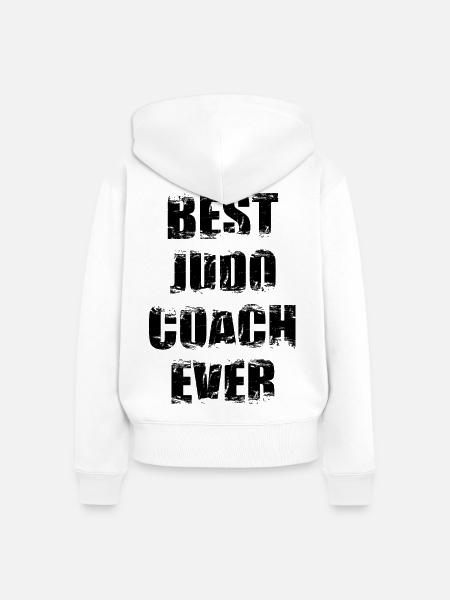 Judo Trainer - Frauen Premium Bio Zip Hoodie - Weiß