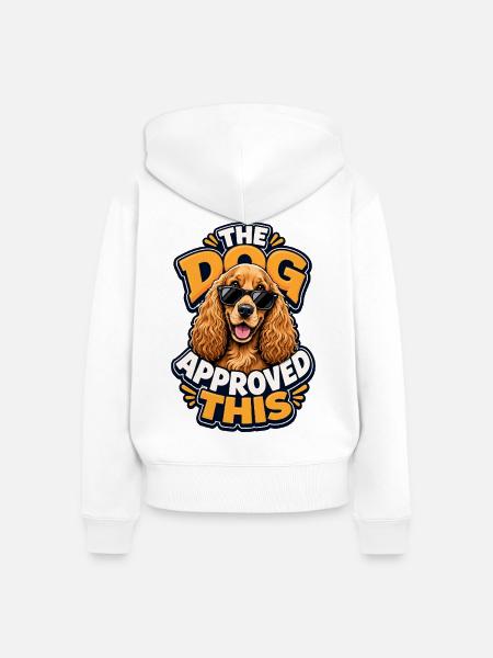 Englischer Cocker Spaniel - Frauen Premium Bio Zip Hoodie - Weiß