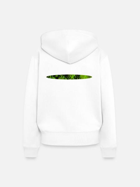 Dunkler Romanesco-Brokkoli - Frauen Premium Bio Zip Hoodie - Weiß