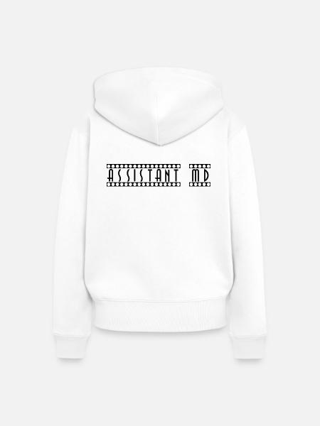 Assistant_MD - Frauen Premium Bio Zip Hoodie - Weiß
