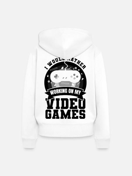 Game Dev - Frauen Premium Bio Zip Hoodie - Weiß