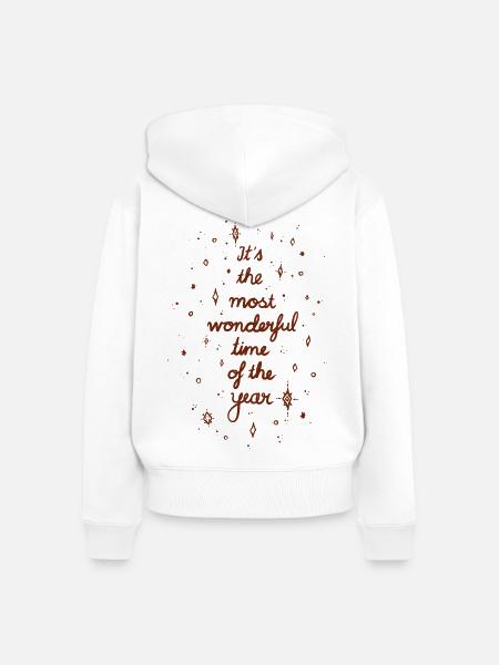 Holiday Season - Frauen Premium Bio Zip Hoodie - Weiß