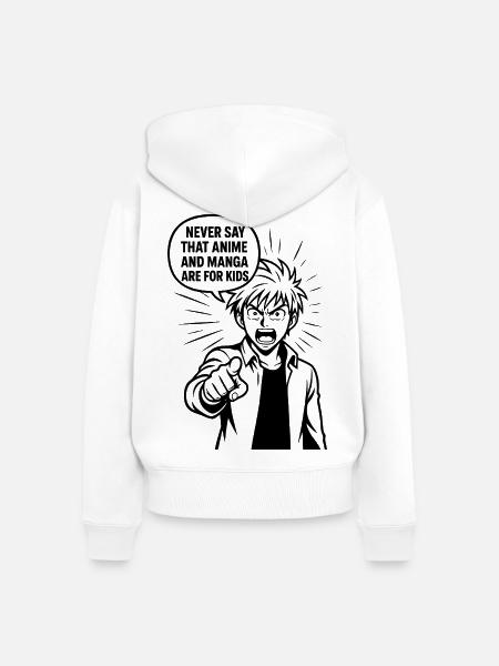 Anime-Manga Otaku - Frauen Premium Bio Zip Hoodie - Weiß