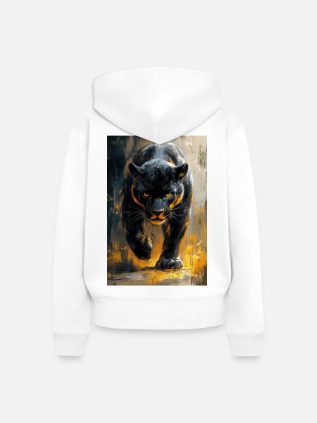Illustration eines Panthers - Frauen Premium Bio Zip Hoodie - Weiß