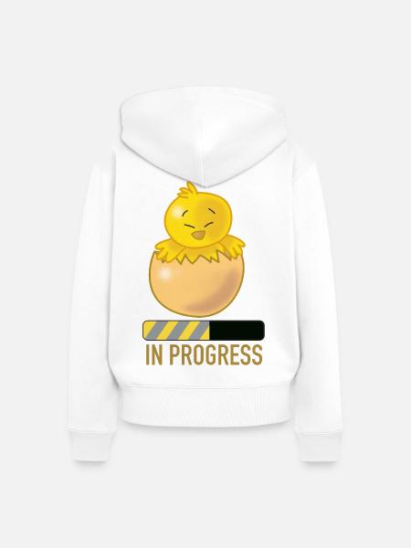 Werdende Mutter - Frauen Premium Bio Zip Hoodie - Weiß