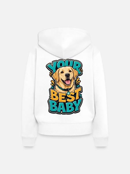 Labrador Retriever - Frauen Premium Bio Zip Hoodie - Weiß