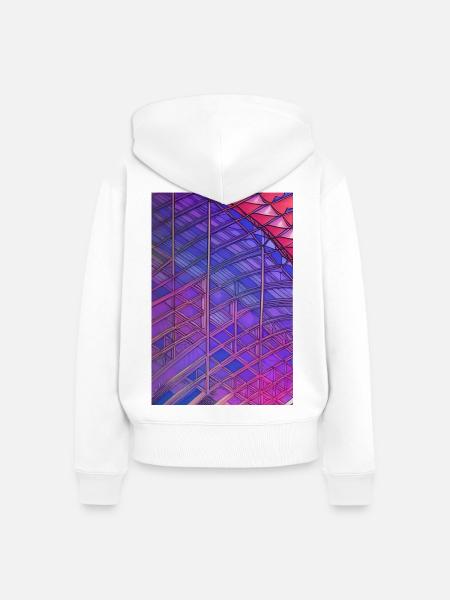 Formen und Muster - Frauen Premium Bio Zip Hoodie - Weiß