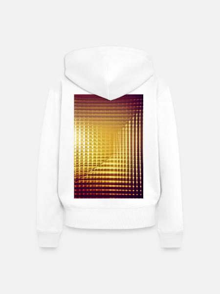 Gold Muster - Frauen Premium Bio Zip Hoodie - Weiß