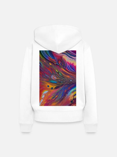 Abstrakte Kunst - Frauen Premium Bio Zip Hoodie - Weiß
