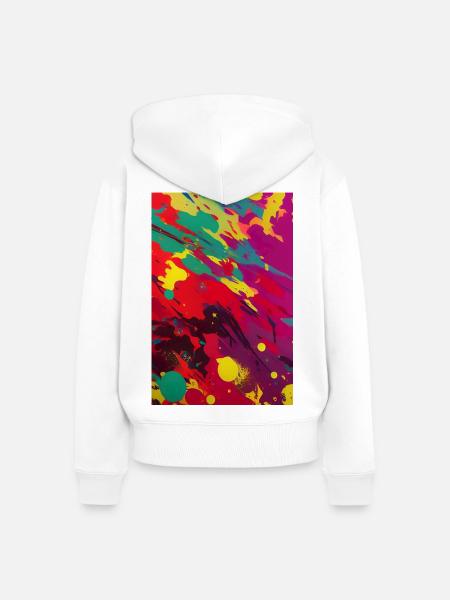 Abstrakte Kunst - Frauen Premium Bio Zip Hoodie - Weiß
