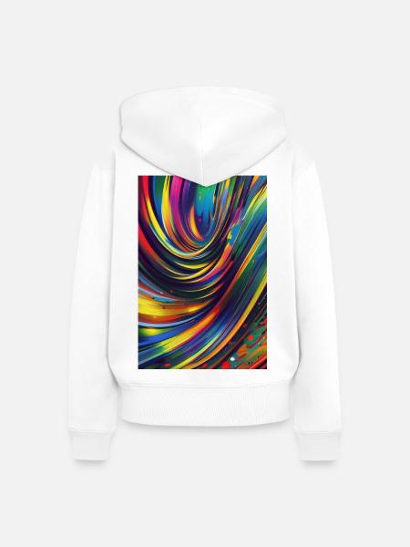 Abstrakte Kunst - Frauen Premium Bio Zip Hoodie - Weiß