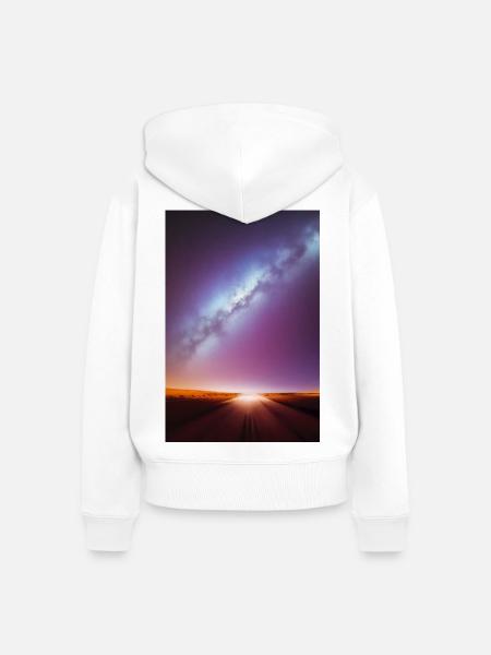 Weltall und Planeten - Frauen Premium Bio Zip Hoodie - Weiß