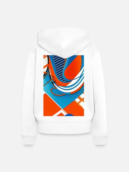 Abstrakte Kunst - Frauen Premium Bio Zip Hoodie - Weiß