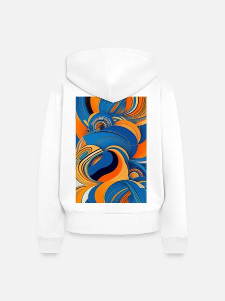 Abstrakte Kunst - Frauen Premium Bio Zip Hoodie - Weiß