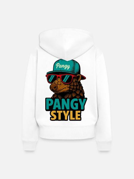 Pangy Style - Frauen Premium Bio Zip Hoodie - Weiß