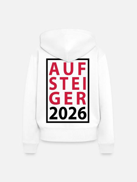Aufsteiger 2026 Aufstieg - Frauen Premium Bio Zip Hoodie - Weiß