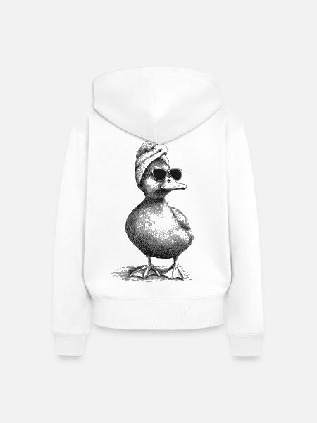 After Badeente - Frauen Premium Bio Zip Hoodie - Weiß