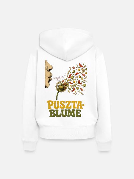 Pusztablume - Pusteblume - Frauen Premium Bio Zip Hoodie - Weiß